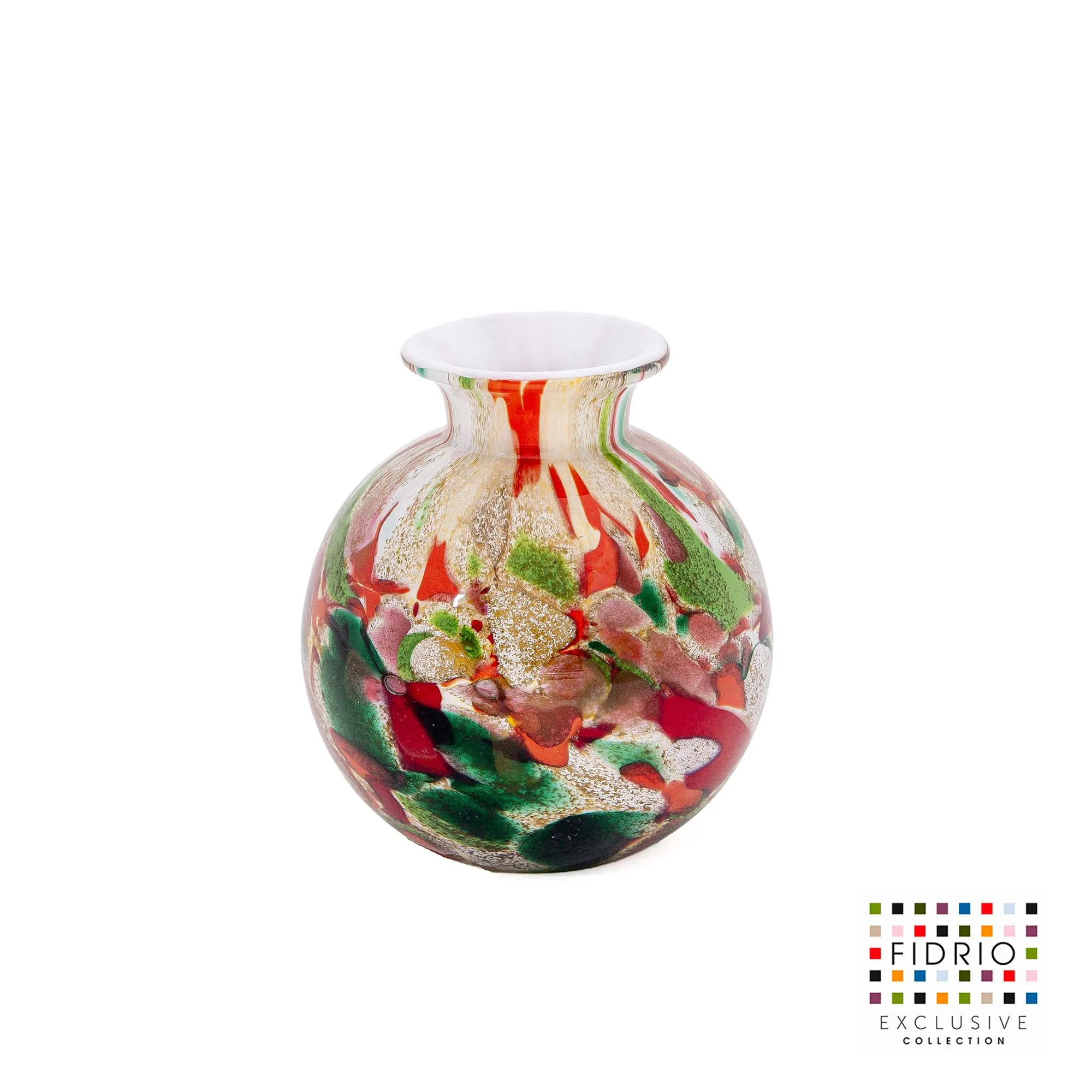 BOLVASE WITH NECK H19 MIXED COLOURS