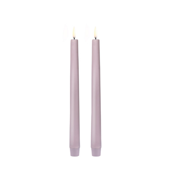Uyuni LED dinerkaars, Light lavendel, Glad, 2 stuks