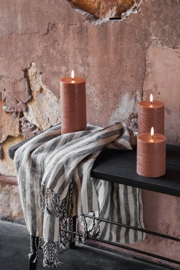 UYUNI LED CANDLE Terracotta