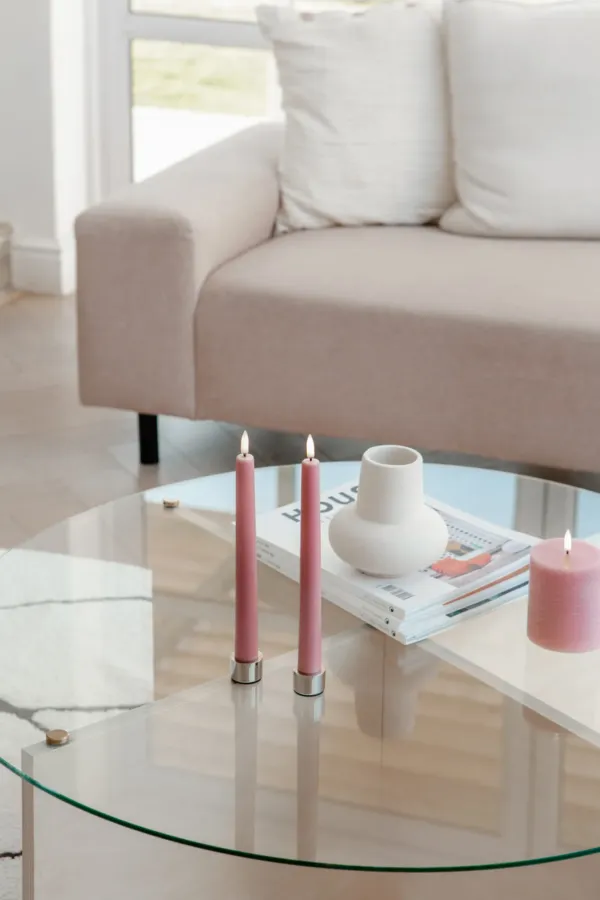 Uyuni LED dinerkaars, Dusty rose, Glad, 2 stuks