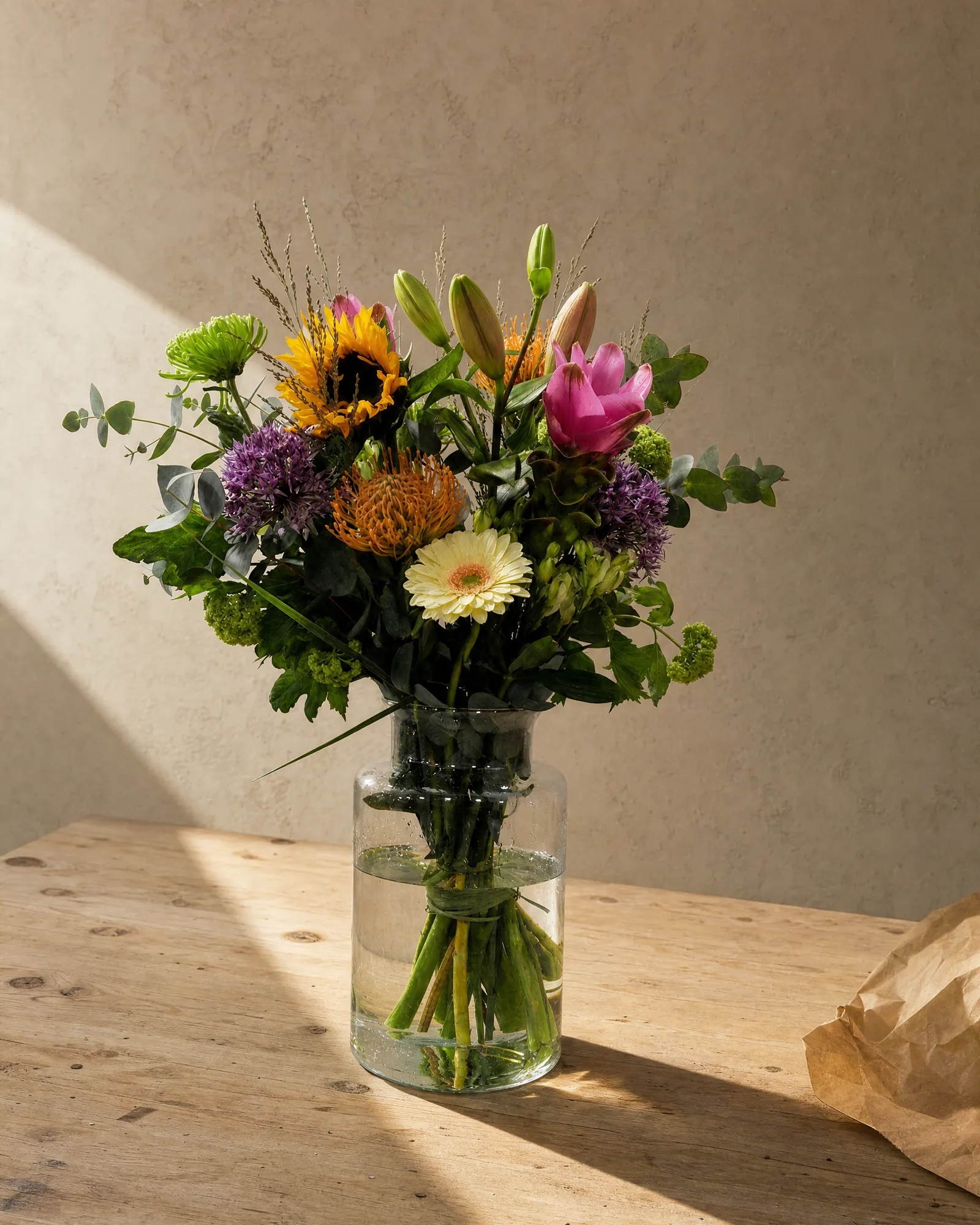 Bloemen op kantoor